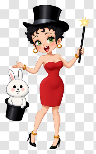 Betty Boop - Magician Girl Cartoon Character Transparent PNG