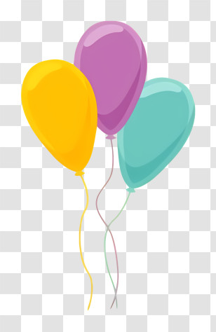 Balloons - Colorful Party Balloons Floating Illustration Transparent PNG