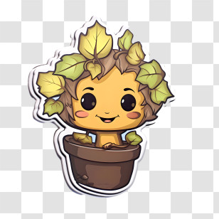 Emoji
 - Adorable Plant Character Transparent PNG