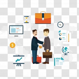 Businessperson Euclidean Vector - Human Behavior - Global Business And Businessmen Shaking Hands Transparent PNG