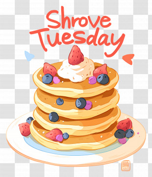 Shrove Tuesday - Fruity Pancakes Celebrating Shrove Tuesday Transparent PNG