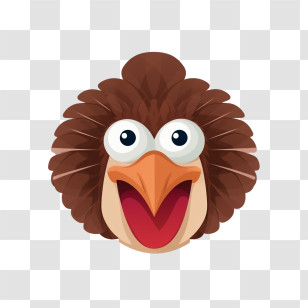 Turkey - Cartoon Bird With Big Eyes Transparent PNG
