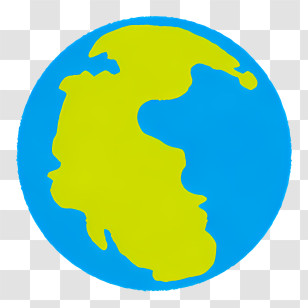 Icon - Earth Illustration With Rotated Map Design Transparent PNG