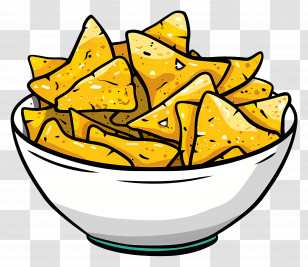 Chips Bowl - Crunchy Tortilla Chips In Bowl Transparent PNG