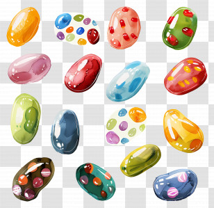 Jelly Beans - Bright And Colorful Jelly Beans Transparent PNG