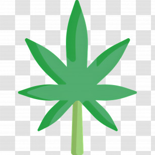 Cannabis Leaf - Green Cannabis Leaf Illustration Transparent PNG
