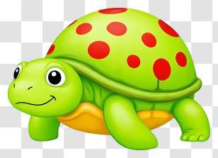 Cartoon Turtle - Green Cartoon Turtle Illustration Transparent PNG