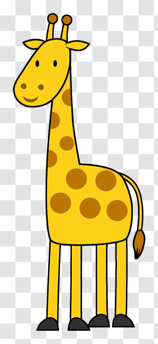 Giraffe - Cartoon Giraffe Illustration Transparent PNG
