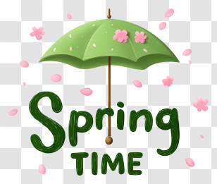 Logo Word Spring Time - Spring Time Umbrella Graphic Transparent PNG