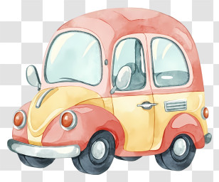 Envelope - Cute Cartoon Car Illustration Transparent PNG