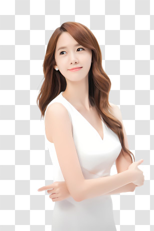 Woman - Elegant Woman In White Dress Transparent PNG