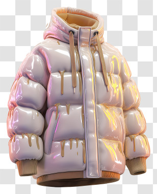 Winter Coat - Glossy Winter Jacket Transparent PNG