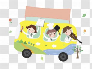 South Korea Uad6dub9bduc911uc559uccaduc18cub144ub514ub524uc13cud130 Cartoon Illustration - Tree - Hand Drawn School Bus Transparent PNG