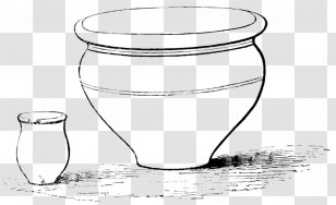 Tableware Drawing Glass Line Art - Black And White - Archaeologist Transparent PNG