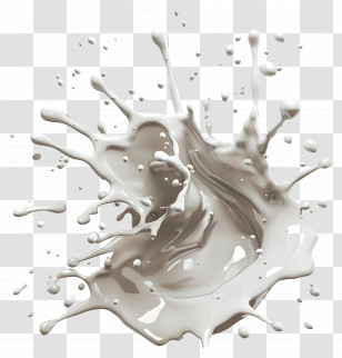 Milk Splash - Dynamic Milk Splash Transparent PNG