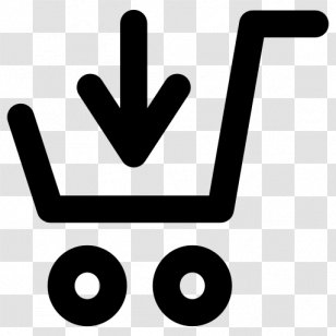 Shopping Cart Online - Black And White Transparent PNG