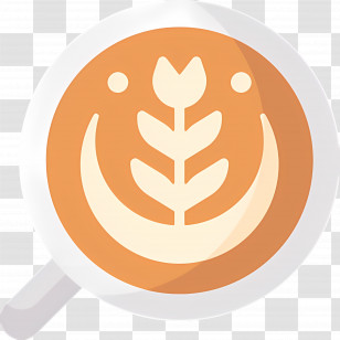 Cappuccino Coffee - Latte Art In A Coffee Cup Transparent PNG