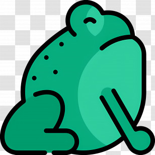 Toad - Cute Green Frog Illustration Transparent PNG