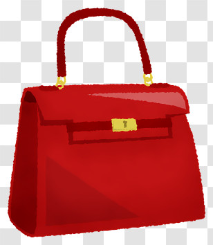 Handbag - Bold Red Handbag Transparent PNG