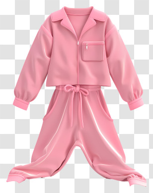 Sleepwear - Pink Tracksuit For Casual Wear Transparent PNG