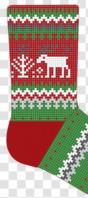 Christmas Stockings Knitting Pattern Textile - Stocking Transparent PNG