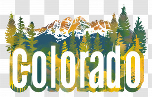 Colorado - Colorado Nature Landscape Illustration Transparent PNG