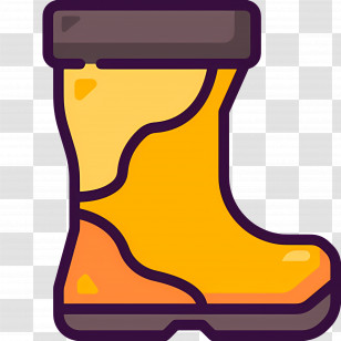 Rain Boot - Yellow Rain Boot Illustration For Wet Weather Transparent PNG