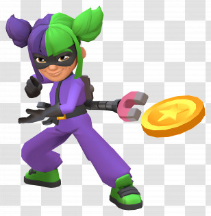 Subway Surfers - Masked Character With Coin Transparent PNG