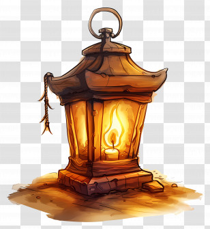 Lantern - Vintage Lantern With Candle Light Transparent PNG