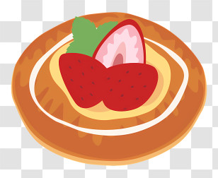 Food - Strawberry Pastry Illustration Transparent PNG