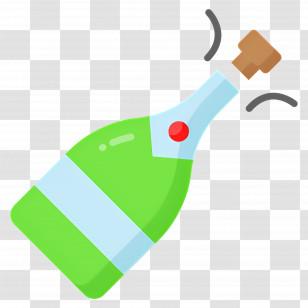 Champagne Bottle - Popping Champagne Bottle Celebration Transparent PNG
