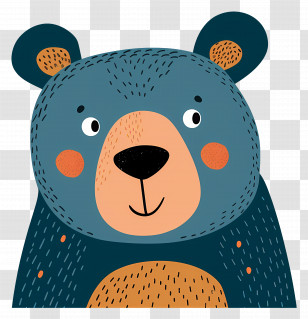 Cartoon Bear - Adorable Cartoon Bear Illustration Transparent PNG