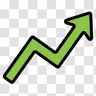 Growth Arrow - Green Upward Arrow Growth Icon Transparent PNG