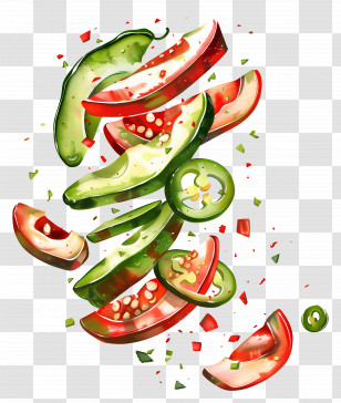 Vegetables - Sliced Fresh Vegetables Transparent PNG