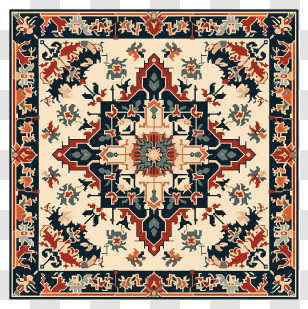 Oriental Rug - Traditional Rug With Intricate Patterns Transparent PNG