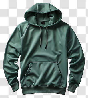 Hoodie - Green Hoodie Sweatshirt For Casual Comfort Transparent PNG