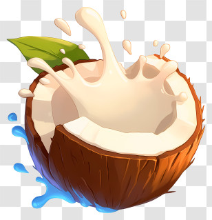 Coconut Milk Splash - Refreshing Coconut Splash Transparent PNG