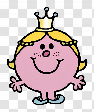Little Miss Princess - Pink Cartoon Princess Character Illustration Transparent PNG