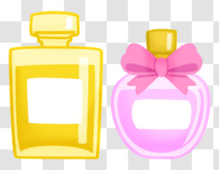 Icon - Yellow And Pink Perfume Bottles Transparent PNG