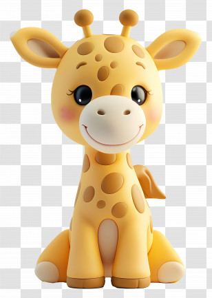 Cute Cartoon Giraffe - Cute Cartoon Giraffe Illustration Transparent PNG