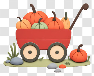 Pumpkin Wagon - Pumpkin Wagon In Fall Transparent PNG