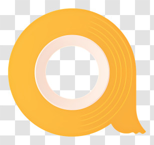 Tape - Yellow Adhesive Tape Roll Transparent PNG