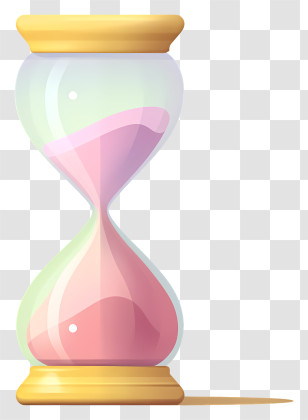 Sand Timer - Pink Sand Hourglass With Glass Design Transparent PNG