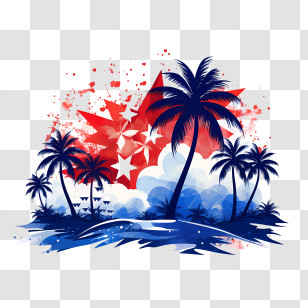 Costa Rica Independence Day - Tropical Island Scene Transparent PNG