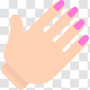 Nail Polish Emoji - Open Hand Emoji Transparent PNG