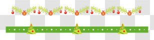 Green Fence - Festive Christmas Decorative Border Transparent PNG