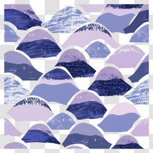 Mountain Pattern - Abstract Blue Mountains Pattern Transparent PNG