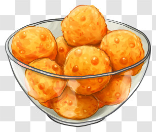 Laddu - Cheese Balls In A Bowl Transparent PNG