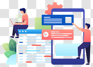 Group Of People - Collaborative Teamwork In App Design Illustration Transparent PNG