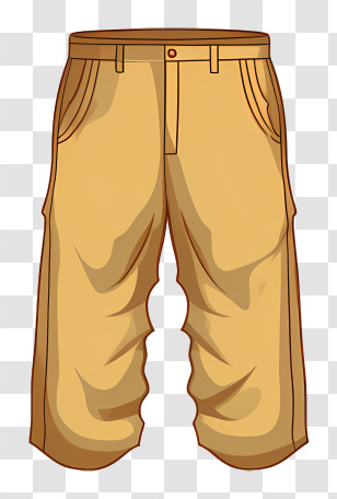 Shorts - Casual Brown Pants With Pockets Transparent PNG